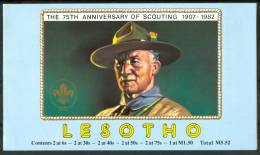 1982 Lesotho Scout Scoutisme Scouting Booklet Complete 4 Scans -Sc7 - Unused Stamps