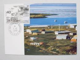 Französische Süd- Und Antarktisgebiete TAAF 251 Maximumkarte MK/MC, Gebäude Der Forschungsstation - Lettres & Documents