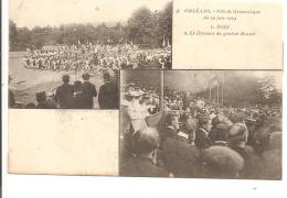 45 - ORLEANS  - Fête De Gymnastique Du 19 Juin 1904 - 1- Défilé - 2 Le Discours Du Général Bonnet - Pub Au Dos - Gymnastics