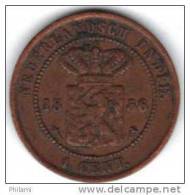 COINS  PAYS BAS INDIA KM307.2 1ct 1856.   (DP69) - Dutch East Indies