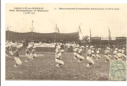 85 - CHAILLE-les-MARAIS - Fête Gymnastique Et Musicale 7 Juillet 1907 - Mouvements D'ensemble Aunisienne Et StLouis - Gymnastique