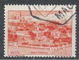 MACAU -1950-51, Motivos Locais. Novas Cores,  3 A.  D. 14   (o)  Afinsa  Nº 343 - Gebraucht