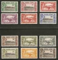 SIERRA LEONE 1938 - 1944 SET TO 2s (ex 2d Mauve) SG 188/197 (ex SG 191) LIGHTLY MOUNTED MINT Cat £37+ - Sierra Leone (...-1960)