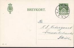 Denmark Postal Stationery Ganzsache Entier 10 Øre (87-H) AABYBRO 1928 To SKIVE (2 Scans) - Ganzsachen