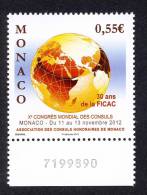 Monaco 2012 - Yv N° 2839 ** - Xe CONGRES MONDIAL DES CONSULS - Nuovi