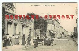 77 - CHELLES - Visuel Rare & Unique Sur D* - Poste Et Attelage Avec Un Ane Rue Louis Eterlet - Dos Scané - Chelles