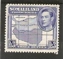 SOMALILAND 1938 3R SG 103 LIGHTLY MOUNTED MINT Cat £25 - Somaliland (Protectorate ...-1959)
