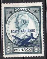 PA N° 13   -  Neuf*  - Louis II Prince De Monaco  -Monaco - Poste Aérienne