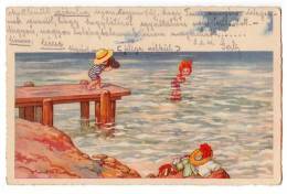 ILLUSTRATORS OTHER CHILDREN AT THE BEACH Nr. 660 OLD POSTCARD - Parkinson, Ethel