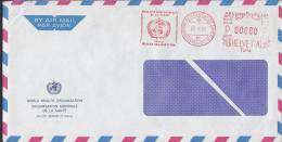 ## Switzerland Airmail Par Avion Meter Stamp GENEVE 1980 Cover Lettre World Health Organisation - Sonstige & Ohne Zuordnung