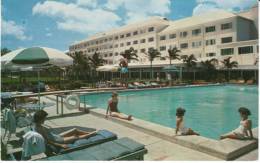 Nassau Bahamas, Emerald Beach Hotel Lodging, Swimming Pool, C1950s/60s Vintage Postally Used Postcard - Bahama's