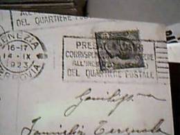 VENEZIA CARD ANNULLO TARGHETTA PREGATE I VOSTRI CORRISPONDENTI AGGIUNGERE QUARTIERE POSTALE 1923 EA8522 - Storia Postale