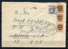 Germany  French Zone 1948 Cover  Schwenningen-USA  Strip Of 3 - Otros & Sin Clasificación