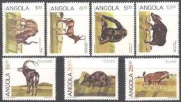 AFRICA - ANGOLA - TIERE - SCHIMPANSEN - HIENA - **MNH -1984. - Chimpancés