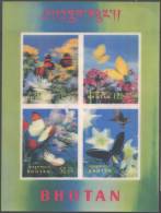 SOUTH ASIA - BHUTAN - 3D Schmetterlinge MS - MNH - Bhoutan