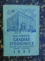 Yugoslavia-Croatia-Kalendar...Zagreba-calendar-1932      (k-2) - Idiomas Eslavos