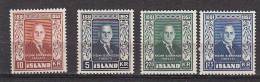 Q1188 - ISLANDE ICELAND Yv N°239/42 ** - Unused Stamps