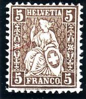 Helvetie Assise N° 30 **  5 Centimes Franco / Mi. 22 ** , Y. & T. 35  Avec Belle Variété - Varietà