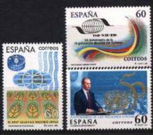 ESPAÑA 1995 - ORGANISMOS INTERNACIONALES - ONU - FAO - OMT - Edifil Nº 3382-3384 - Contra El Hambre