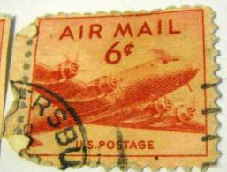 United States 1947 Skymaster Mail Plane 6c - Used - Used Stamps