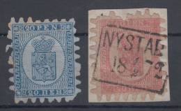 Finland 20 Pen & 40 Pen Perforation C 1866 Without Gum,USED - Used Stamps