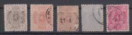 Finland Mi#12Bya,13Byb,15Bya,16Bya,17Byb Perforation 12 1/2 1875 USED - Gebraucht