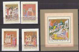 PGL AY448 - HONGRIE Yv N°2185+2189/91+BF ** FOLKLORE COSTUMES ARTISANAT - Unused Stamps