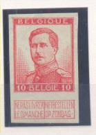 Belgium Albert I Imperforated Stamp 1912 MH * - Andere & Zonder Classificatie