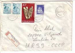 GOOD ROMANIA " REGISTERED " Postal Cover To ESTONIA 1979 - Good Stamped: Art ; Palace ; Postman - Lettres & Documents