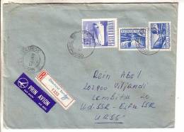 GOOD ROMANIA " REGISTERED " Postal Cover To ESTONIA 1980 - Good Stamped: Industry ; Ship - Lettres & Documents
