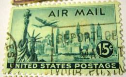 United States 1948 Airmail Plane And Statue Of Liberty 15c - Used - Used Stamps