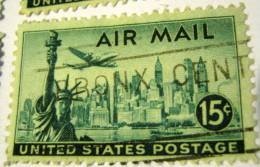 United States 1948 Airmail Plane And Statue Of Liberty 15c - Used - Used Stamps