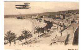 NICE - ALPES MARITIMES - LA TERRASSE ET LES QUAIS - AVION EN TROMPE L'OEIL - AVIATION - Transport Aérien - Aéroport