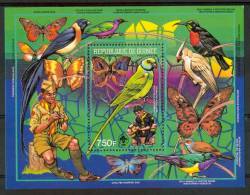 1988 Guinea Scout Uccelli Birds Papillons Butterflies Block MNH** -Sc6 - Ungebraucht