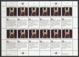 UN Vienna 1991 Michel #  123-124 Se-tenant Sheet, MNH ** - Hojas Y Bloques