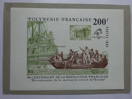 Lot De 8 Blocs Numéro 15 Polynésie Française 200 F Bicentenaire De La Révolution Française Yvert 15 Neuf Sans Charnière - Blokken & Velletjes