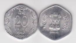 INDIA     20  PAISE   1.987  ALUMINIO  KM#44   SC/UNC    DL-10.244 - Inde