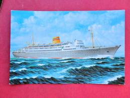 Norwegian American Line M/s Bergensfjord  Cancel To USA  Early Chrome =   Ref 746 - Daytona