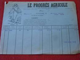 1930 Facture Du Journal Le Progrés Agricole à Amiens 80 - Druck & Papierwaren