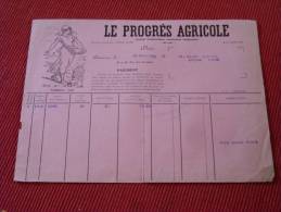 1930 Facture Du Journal Le Progrés Agricole à Amiens 80 - Imprimerie & Papeterie