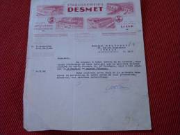 1941 Lettre A Entète Des Etablissements DESMET Rue Solferino A Lille - Elektrizität & Gas