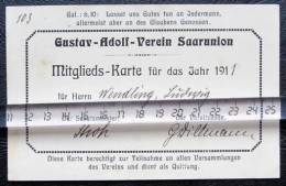 Sarre-Union Rare  Gustav Adolf Verein 1911 - Sarre-Union