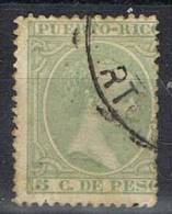 Sello 5 Cts Alfonso XIII, PUERTO RICO, Colonia Española, VARIEDAD, Num 110 º - Puerto Rico