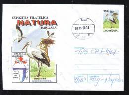 STORK,ENTIERS POSTAUX,COVER,POSTAL STATIONERY,1998,ROMANIA - Storchenvögel