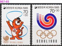 KOREA, 1988, Summer Olympic Games, Seoul, MNH (**); Sc./Mi. B19-20 / 1400-01 - Summer 1988: Seoul