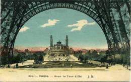 PARIS - SOUS LA TOUR EIFFEL VG 1926 XCOMO ORIGINALE D´EPOCA 100% - Ile-de-France