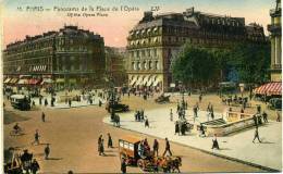 PARIS - PANORAMA DE LA PLACE DE L'OPERA VG 1923 XROTTOFRENO ORIGINALE D´EPOCA 100% - Ile-de-France