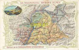 Chromo Aiguebelle Format Carte Postale, Le Département Des Basses Alpes, Scan Recto-verso - Aiguebelle