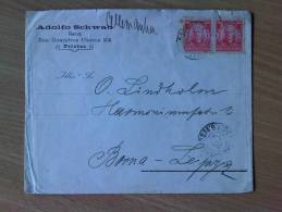 BRASILIEN Bedarfsbrief Mit MeF 19.04.1918 Nach Borna/Sachsen Lindholm Pianist - Gebruikt
