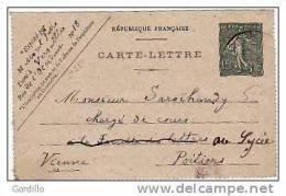 Pli Carte Lettre 1920 Versailles Vers Poitiers. Oblitération Illisible. - Cartes-lettres